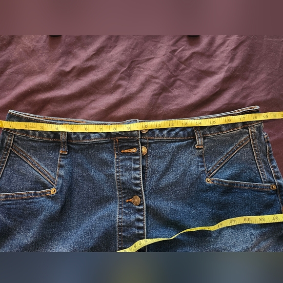 Frye Blue A-Line Knee-Length Casual Skirt - Picture 5 of 6